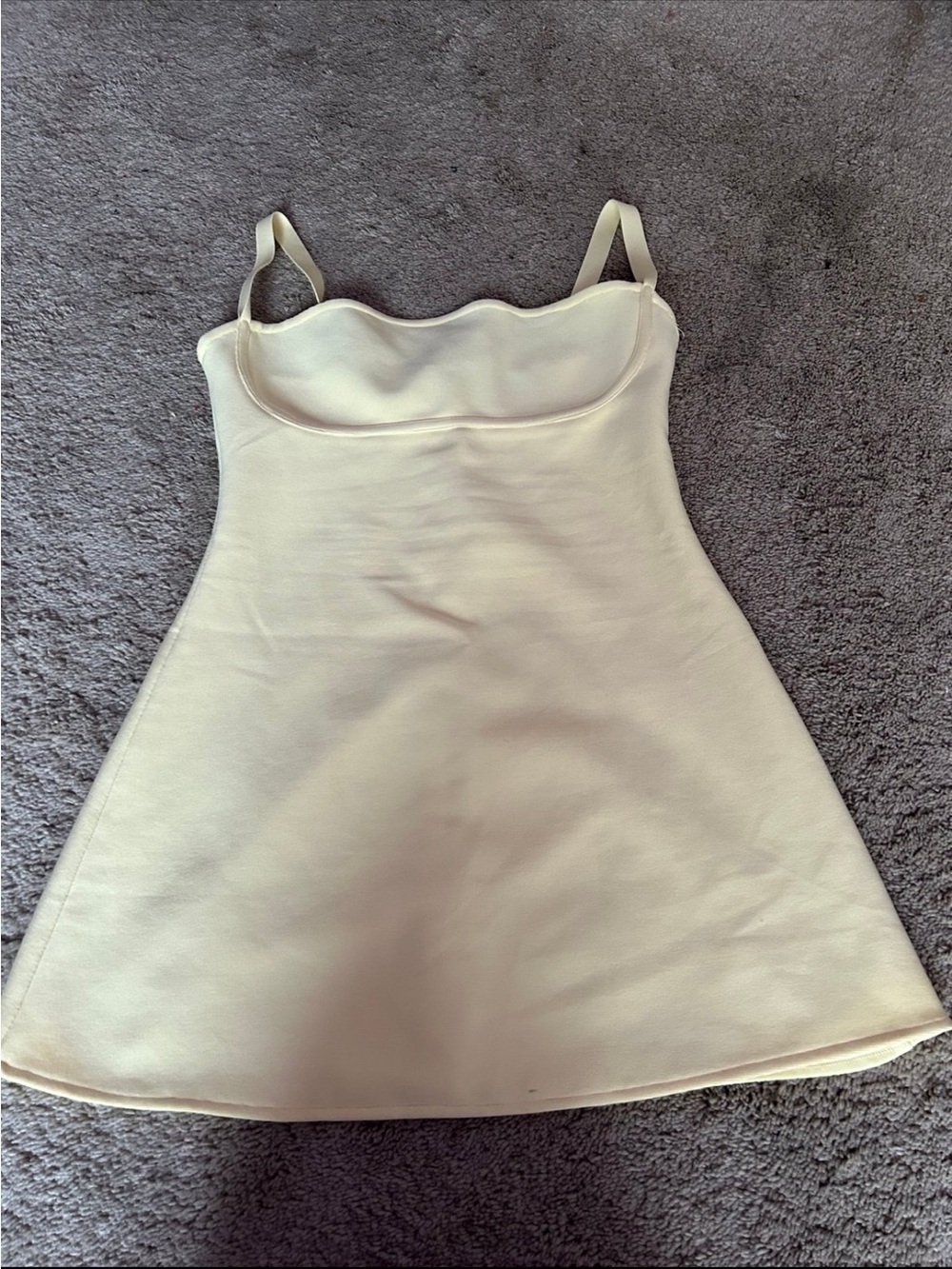 Yellow Spaghetti Strap A-Line Mini Dress